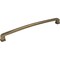 Jeffrey Alexander 12" Center-to-Center Lightly Distressed Antique Brass Square Milan 1 Appliance Handle 1092-12AEM - alternate 1